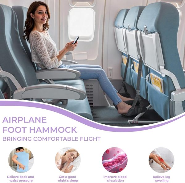 Babenest Airplane Footrest Hammock Ergonomic Support-3
