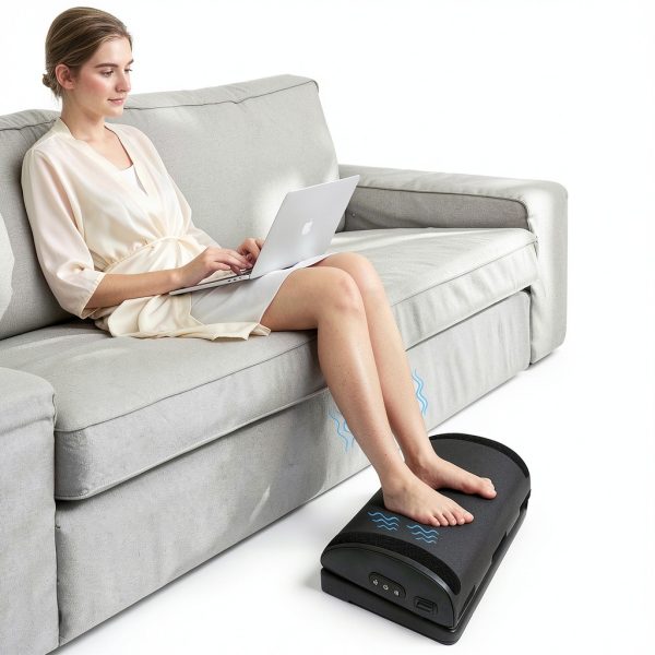 Snailax Ergonomic Heated Foot Rest with Massage for Office-4