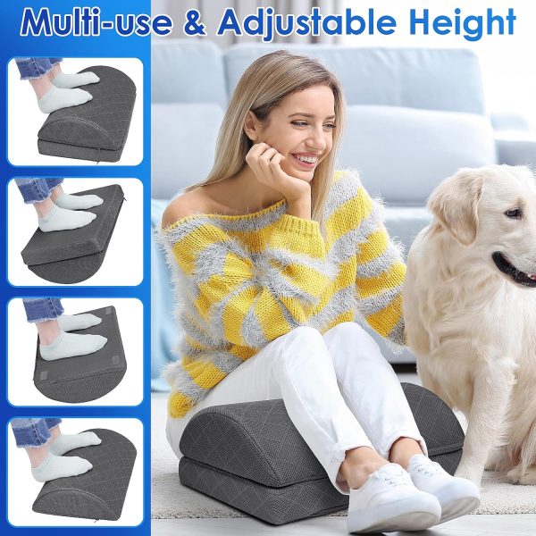 CushZone Office Footrest Adjustable Height Ergonomic Design-4