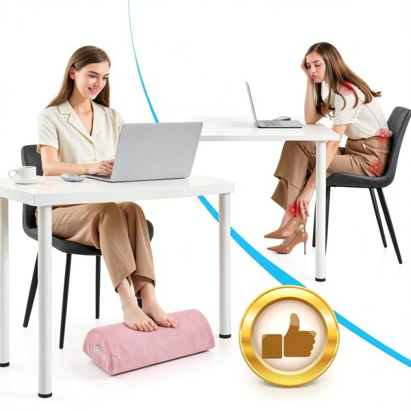 TALSTILA Under Desk Footrest Warm Plush Feet Pocket-3