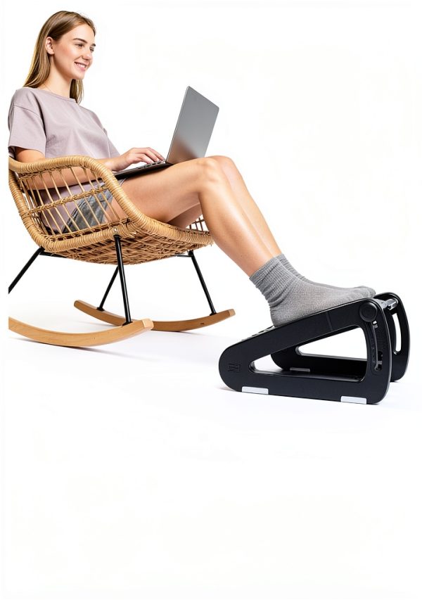 Railger Ergonomic Office Footrest Adjustable Height Massage-3