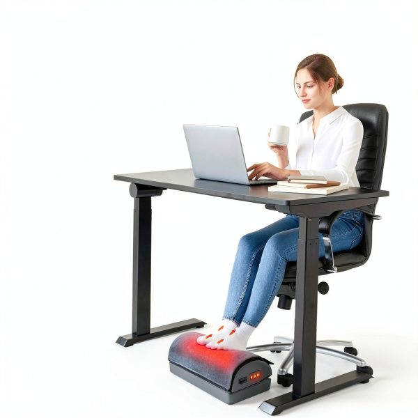 Snailax Under Desk Foot Rest Memory Foam Vibration Massage-2