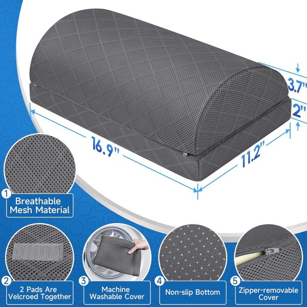 CushZone Office Footrest Adjustable Height Ergonomic Design-1