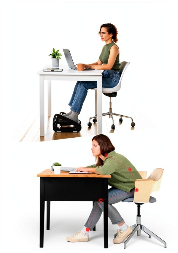 Railger Ergonomic Office Footrest Adjustable Height Massage-4