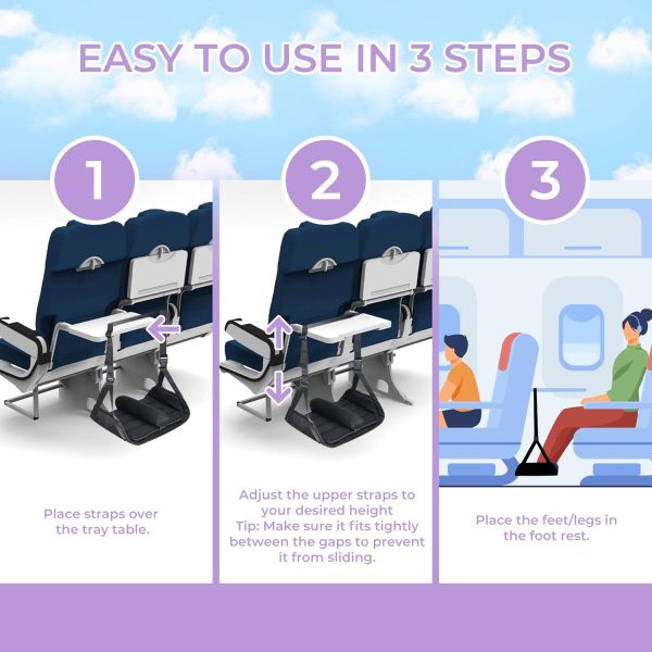 Babenest Airplane Footrest Hammock Ergonomic Support-4