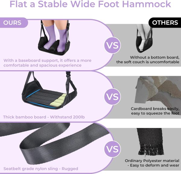 Babenest Airplane Footrest Hammock Ergonomic Support-7