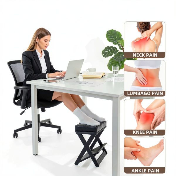 HOMELYSTBO Adjustable Ergonomic Footrest Office Home Comfort-4