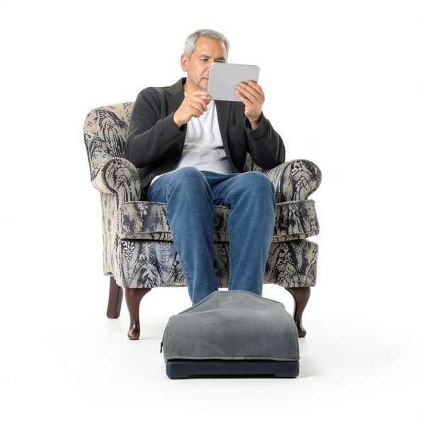 Snailax Ergonomic Heated Foot Rest with Massage for Office-5