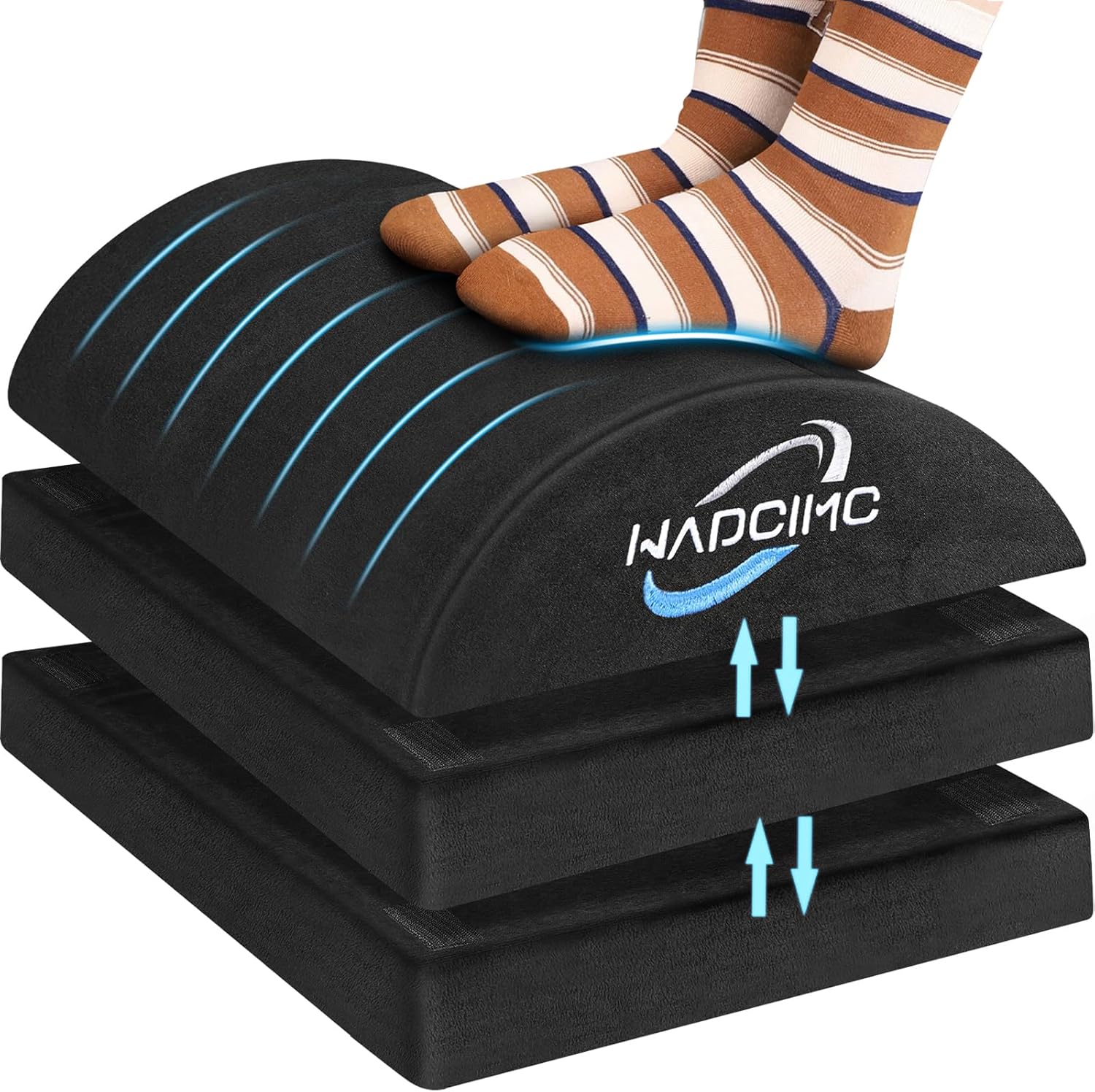 WADCIMC footrest in use under a modern office desk