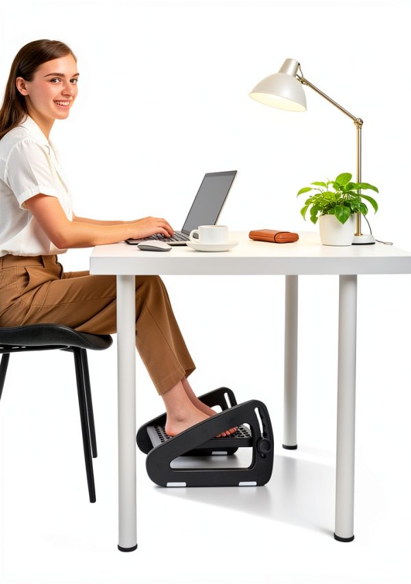 Railger Ergonomic Office Footrest Adjustable Height Massage-2
