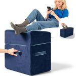 Lanblu Ergonomic Office Footrest 3 Height Adjustable Support-0