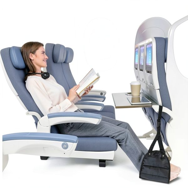 Qryuvfek Foot Hammock Oxford Cloth Memory Foam Airplane-1