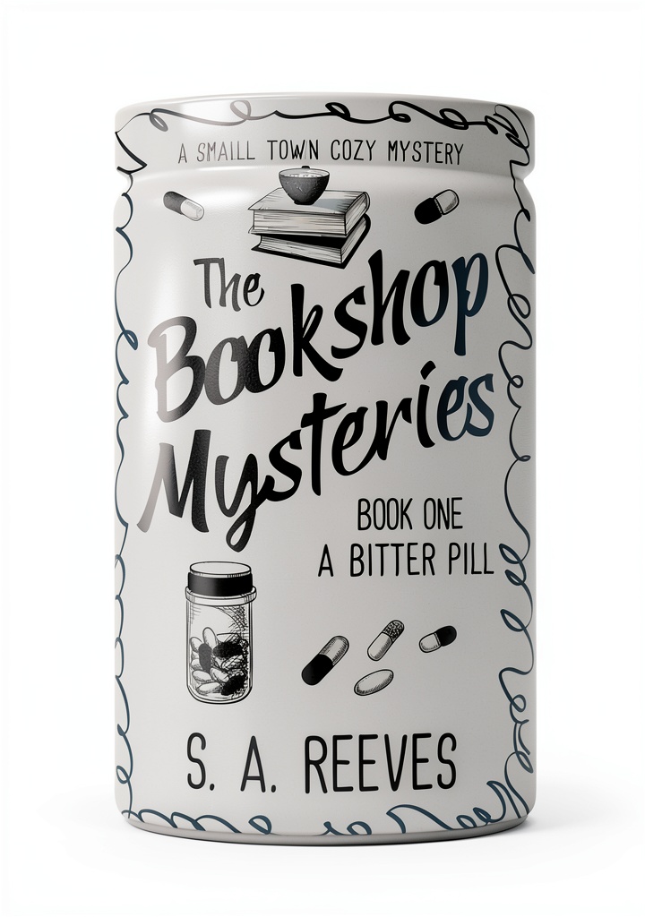 Cover of The Bookshop Mysteries Kindle book on a device