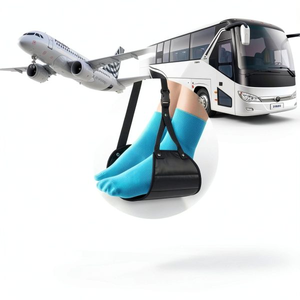 Qryuvfek Foot Hammock Oxford Cloth Memory Foam Airplane-6
