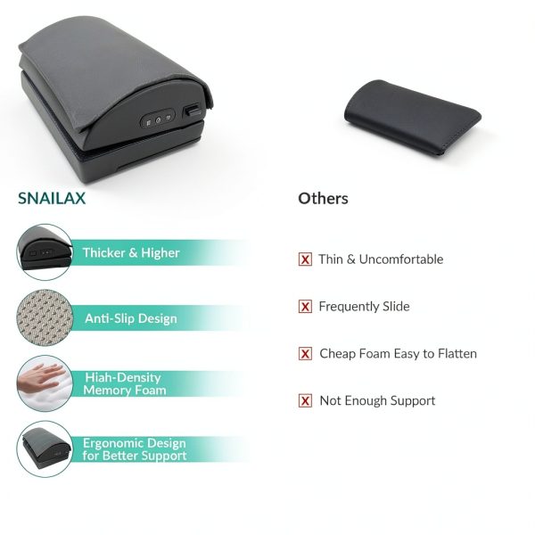 Snailax Ergonomic Heated Foot Rest with Massage for Office-6
