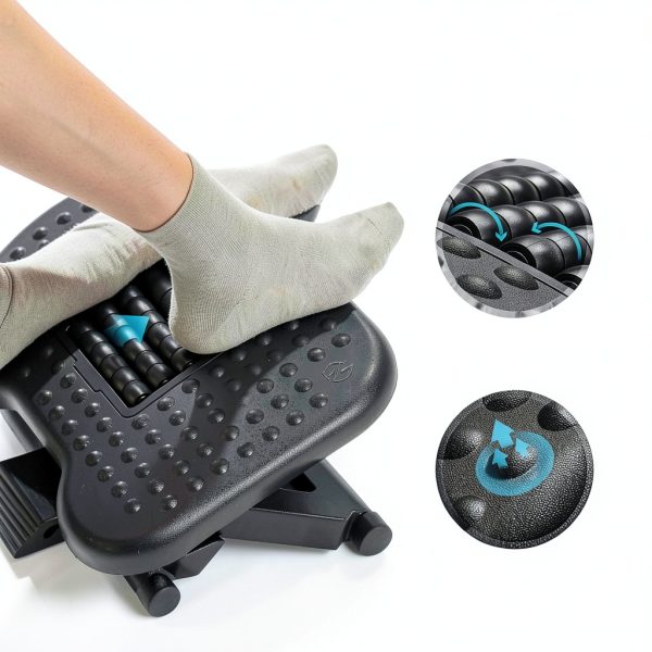 HUANUO Ergonomic Foot Rest Adjustable Height Massage-2