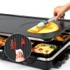 Raclette Grill TONZE 2-in-1 Griddle with 8 Cheese Pans, Smokeless-3