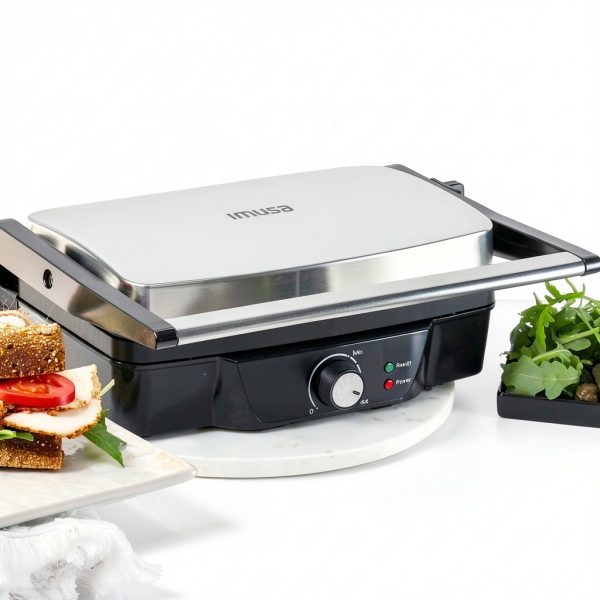 IMUSA Stainless Steel Panini Press 12x10 Adjustable Nonstick-4