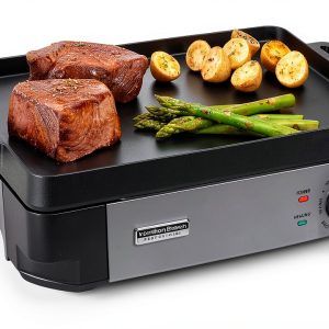 Hamilton Beach Cast Iron Electric Grill & Griddle 10x16 Black-0