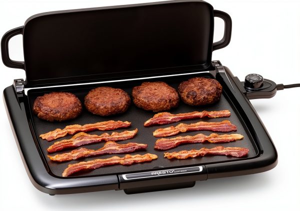 Presto 07023 Electric Griddle with Warming Tray – 14×15 Nonstick-2