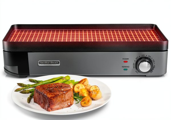 Hamilton Beach Cast Iron Electric Grill & Griddle 10x16 Black-4