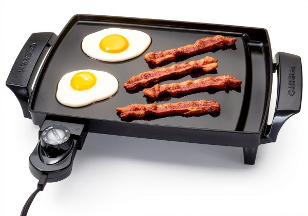 Presto 07211 Liddle Griddle with PFAS-Free Nonstick Grease Tray Black-0
