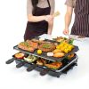 Raclette Grill TONZE 2-in-1 Griddle with 8 Cheese Pans, Smokeless-1