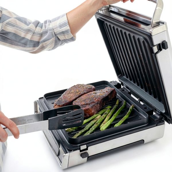 George Foreman Smokeless Electric Grill 4-6 Servings Stainless Steel-2