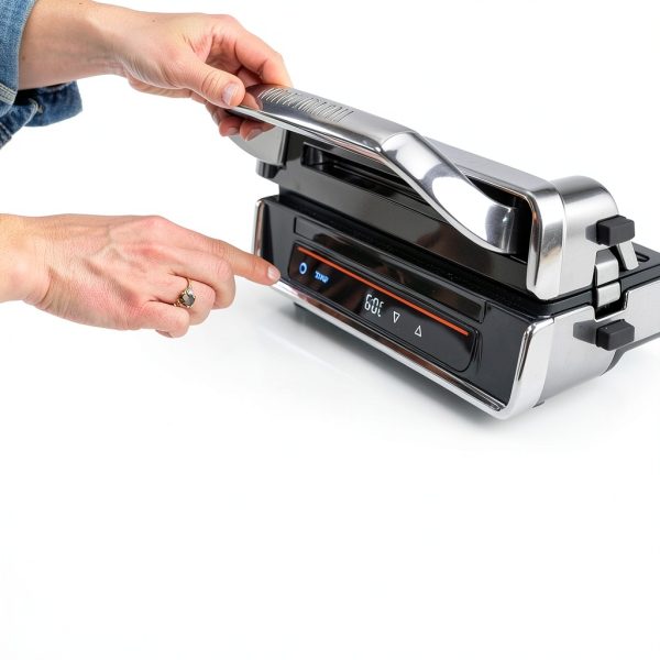 George Foreman Smokeless Electric Grill 4-6 Servings Stainless Steel-4