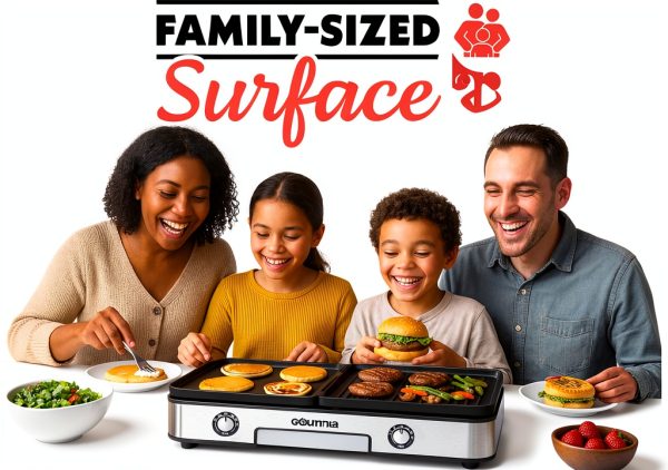 Gourmia Indoor Grill & Griddle 3-in-1 Combo XL Ceramic Grey GEG1430-6