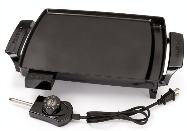 Presto 07211 Liddle Griddle with PFAS-Free Nonstick Grease Tray Black-1
