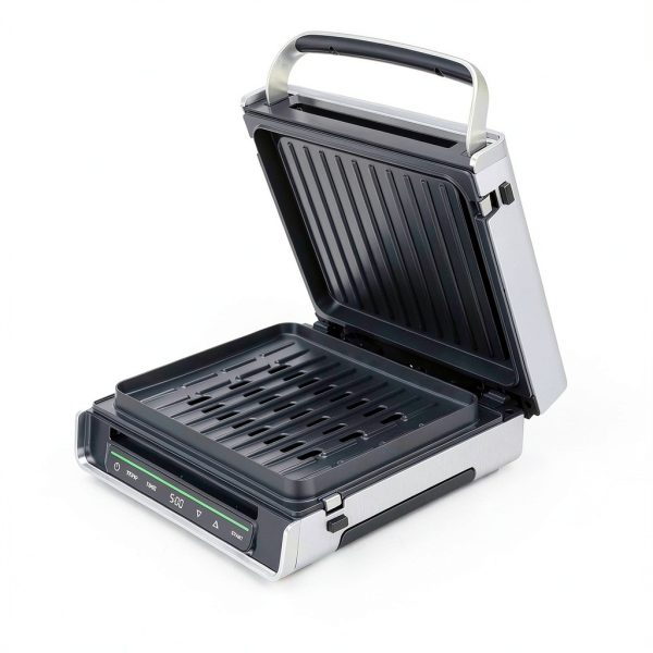 George Foreman Smokeless Electric Grill 4-6 Servings Stainless Steel-7