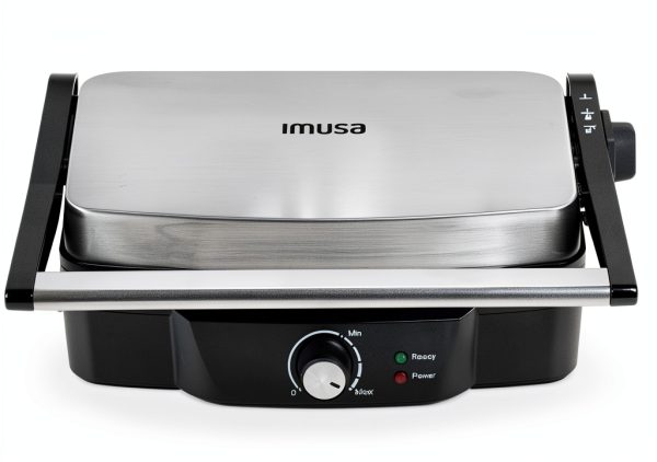 IMUSA Stainless Steel Panini Press 12x10 Adjustable Nonstick-1