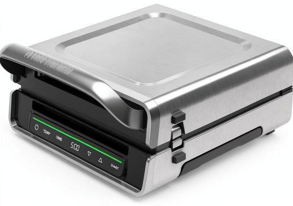 George Foreman Smokeless Electric Grill 4-6 Servings Stainless Steel-0