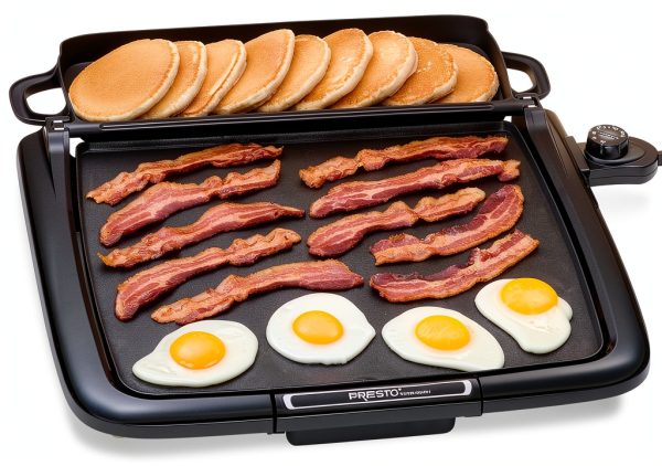 Presto 07023 Electric Griddle with Warming Tray – 14×15 Nonstick-0