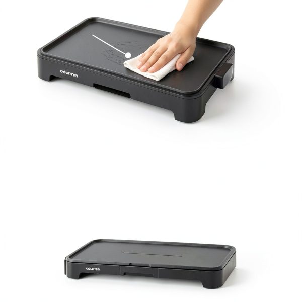 Electric Griddle Gourmia 22in Nonstick Ceramic Cooker Grey-5