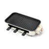 Electric Indoor Grill Pukomc 2-in-1 Temp Control, Plate, Beige-4