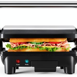 Chefman Electric Panini Press Grill & Sandwich Maker Black RJ02-180-0