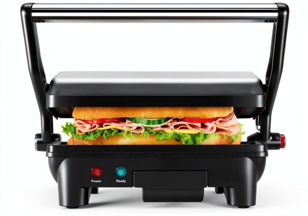 Chefman Electric Panini Press Grill & Sandwich Maker Black RJ02-180-0