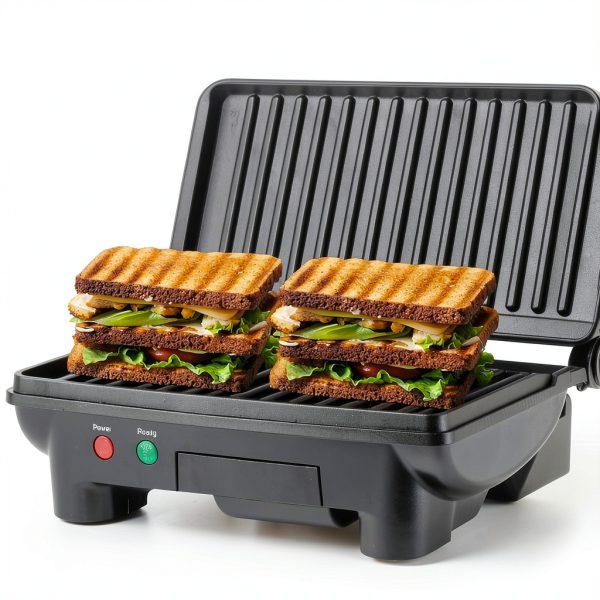 Chefman Electric Panini Press Grill & Sandwich Maker Black RJ02-180-4