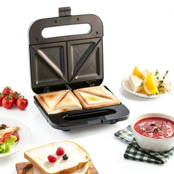 Panini Maker Elite Gourmet ESM2207XSS 2-Slice Stainless Non-Stick 750W-1