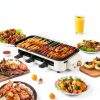 Electric Indoor Grill Pukomc 2-in-1 Temp Control, Plate, Beige-8