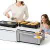 Electric Griddle Gourmia 22in Nonstick Ceramic Cooker Grey-8