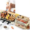Electric Indoor Grill Pukomc 2-in-1 Temp Control, Plate, Beige-2