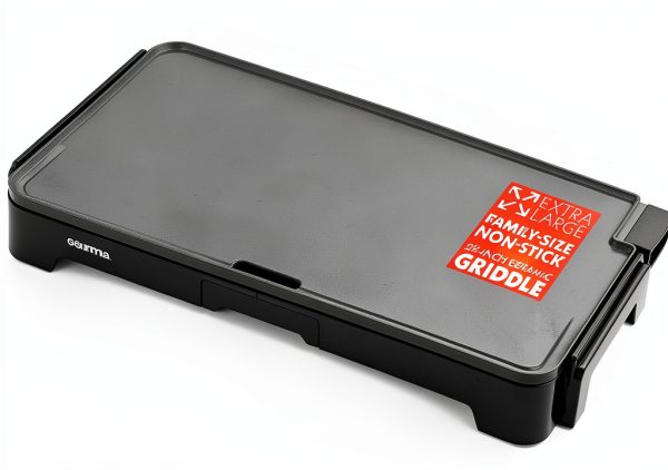 Electric Griddle Gourmia 22in Nonstick Ceramic Cooker Grey-0