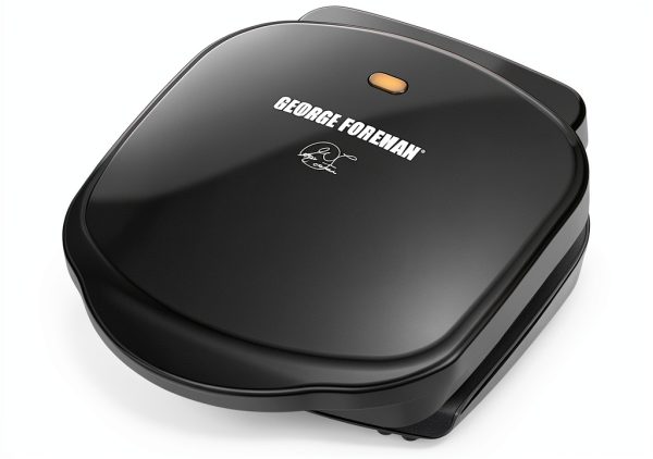 George Foreman 2-Serving Plate Electric Indoor Grill Black GR10B-0