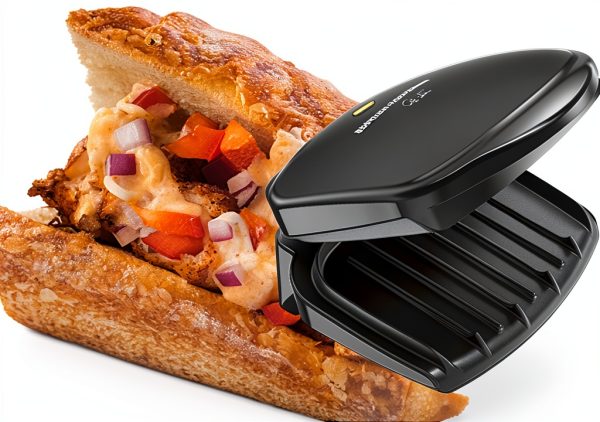 George Foreman 2-Serving Plate Electric Indoor Grill Black GR10B-5