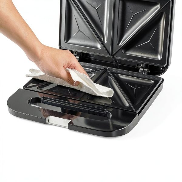 Panini Maker Elite Gourmet ESM2207XSS 2-Slice Stainless Non-Stick 750W-4