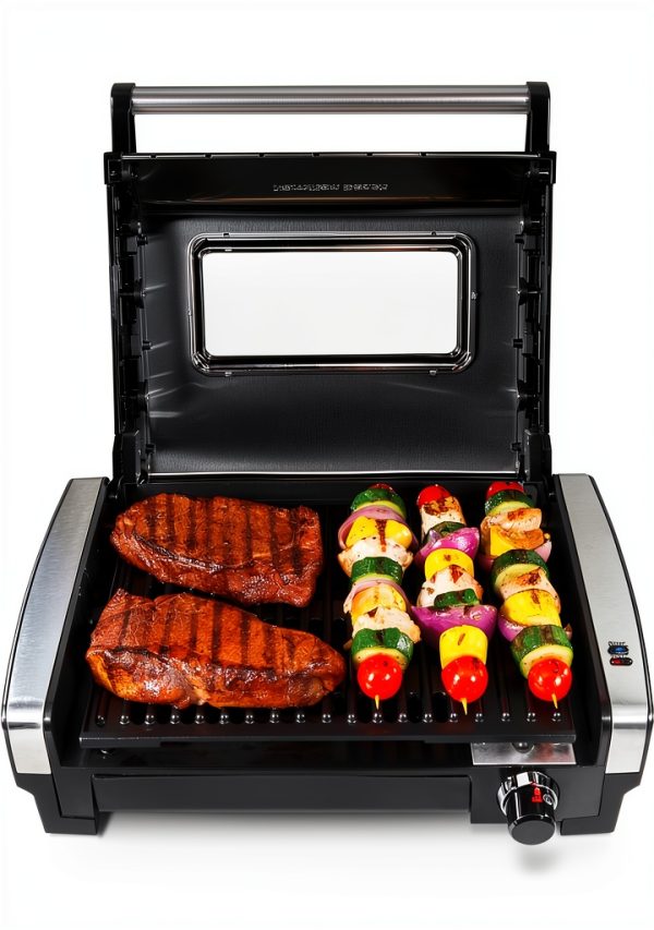 Hamilton Beach Electric Indoor Searing Grill Viewing Window, 118 sq in-0