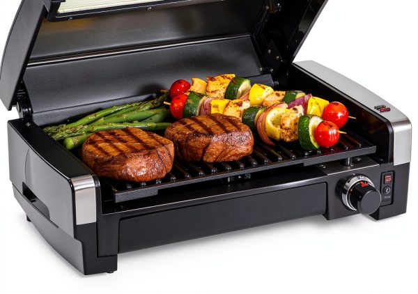 Hamilton Beach Electric Indoor Searing Grill Viewing Window, 118 sq in-1
